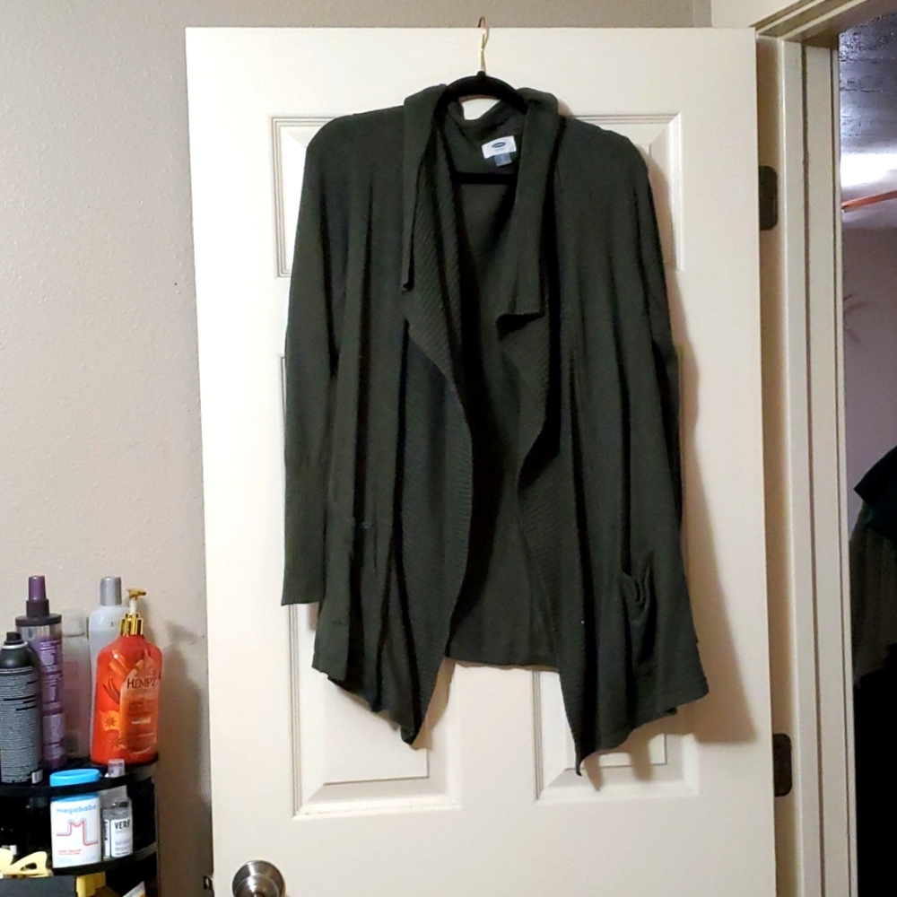 Green cardigan